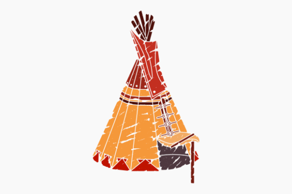 Brushed Oblique Native American Tent Design