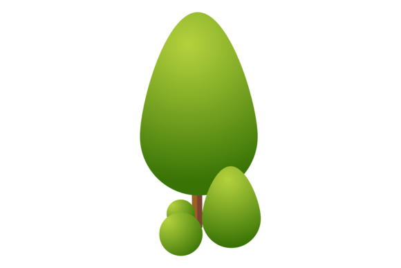 Isometric Trees and Street Greenery Assets