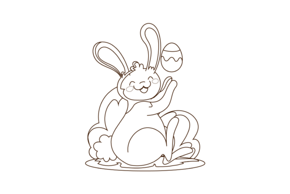 Streamlining Seasonal Design Workflows with the Easter Bunny Egg with Bushes Digital Asset